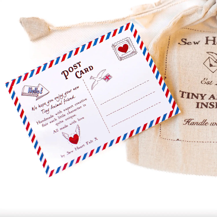 Felt Barbara Sheep with Flower Sew Heart Felt