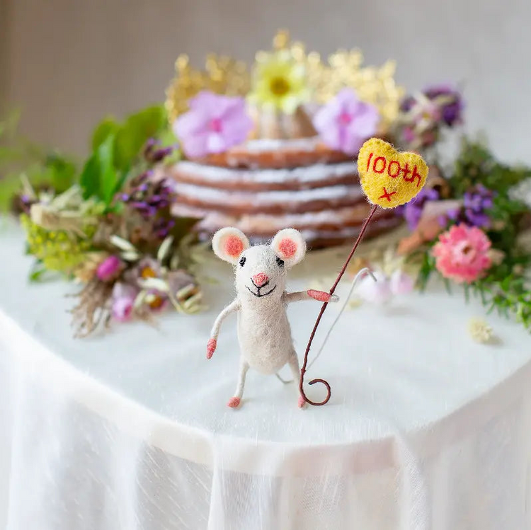 Birthday Balloon Mice Sew Heart Felt