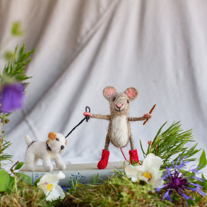 Felt Dog Walker Mouse