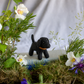 Felt Black Labrador Dog Sew Heart Felt