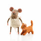 Cat Lady Mouse Sew Heart Felt