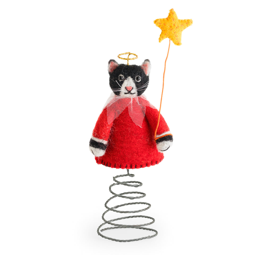 Choral Cat with Star Tree Topper