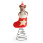 Mouse in Christmas Stocking Tree Topper