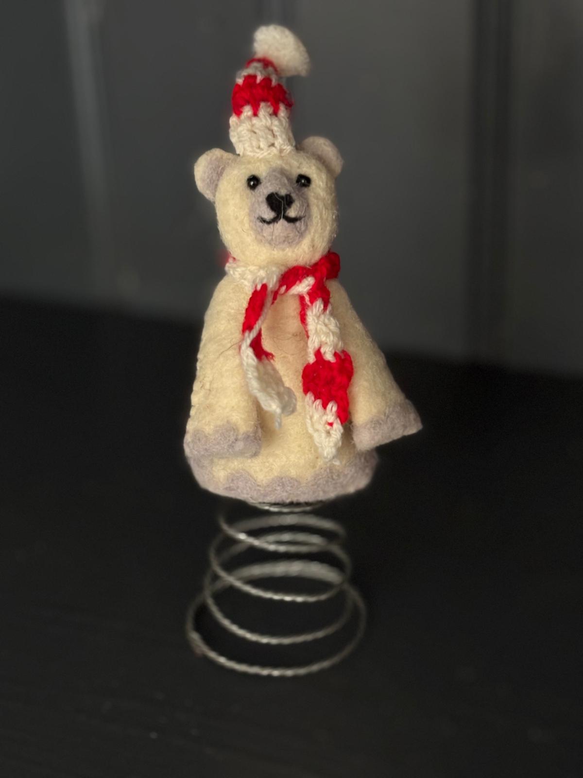 Christmas Polar Bear Tree Topper