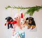 Set of Four New Dog Christmas Decorations