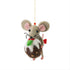 Mouse with a Huge Christmas Pud Decoration Sew Heart Felt