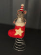 Mouse in Christmas Stocking Tree Topper