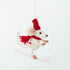 Sacha Skiing Mouse Decoration (Set of 4) Sew Heart Felt
