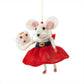 Mrs Claus Mouse with Tea Decoration Sew Heart Felt