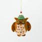 Wise Old Owl in a Hat Decoration (Set of 4) Sew Heart Felt