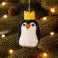 Paul Penguin in a Crown Decoration (Set of 4) Sew Heart Felt