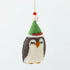 Pamela Penguin in a Green Festive Hat Decoration (Set of 4) Sew Heart Felt