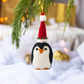 Pete Penguin a Red Festive Hat Decoration Sew Heart Felt