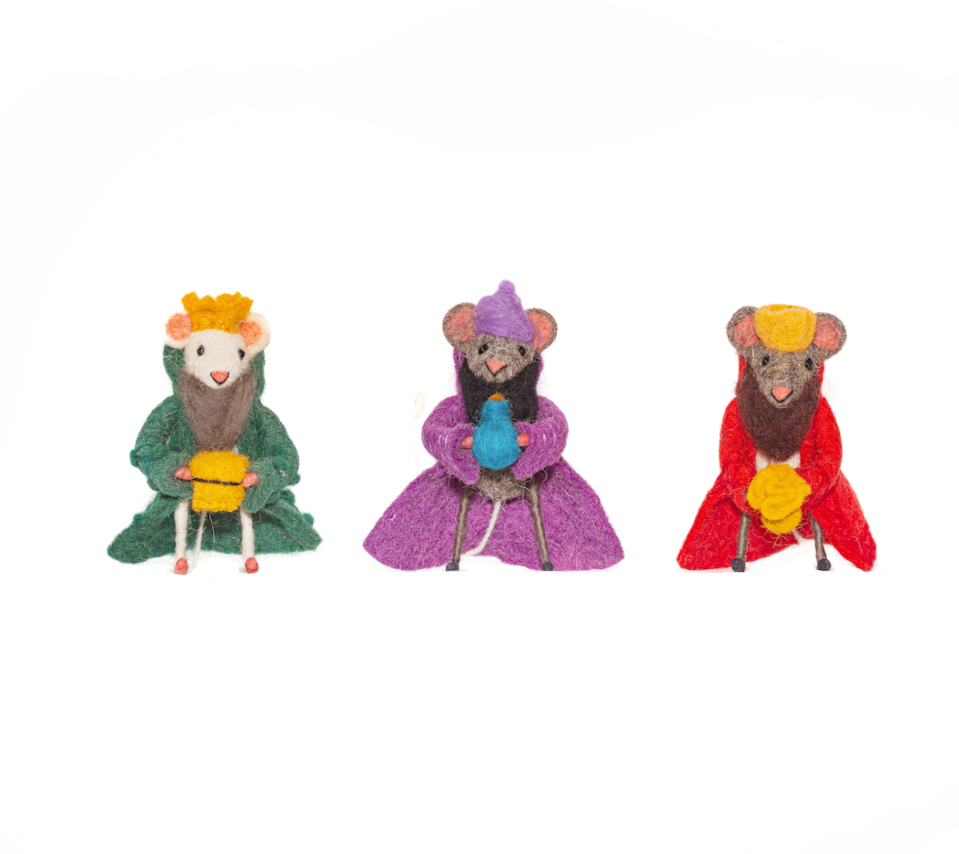 Felt Three Wise Mice Nativity Set