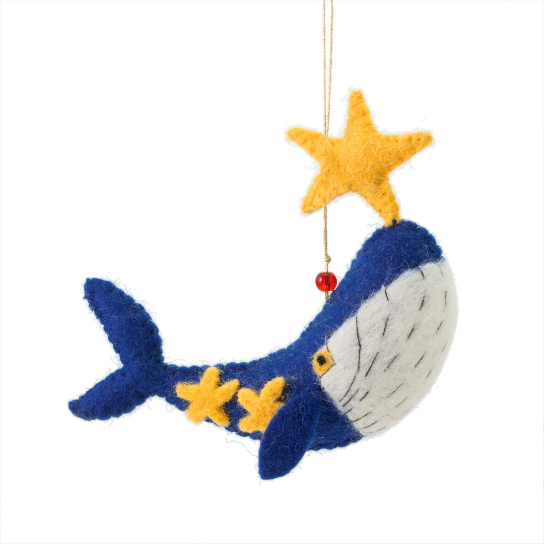 Star Gazey Whale with a Star Decoration Sew Heart Felt