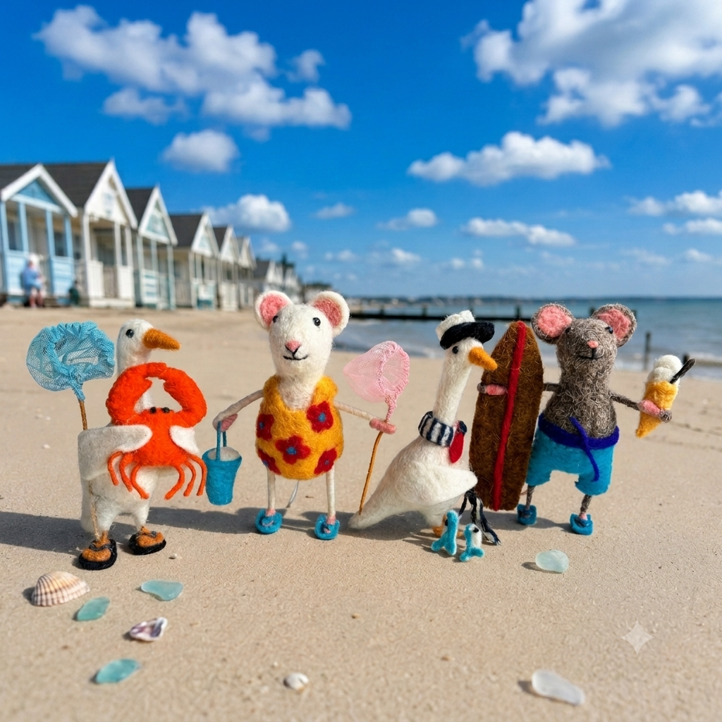 Summer by the Seaside Collection - handmade felt seaside animals by Sew Heart Felt