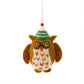 Wise Old Owl in a Hat Decoration Sew Heart Felt