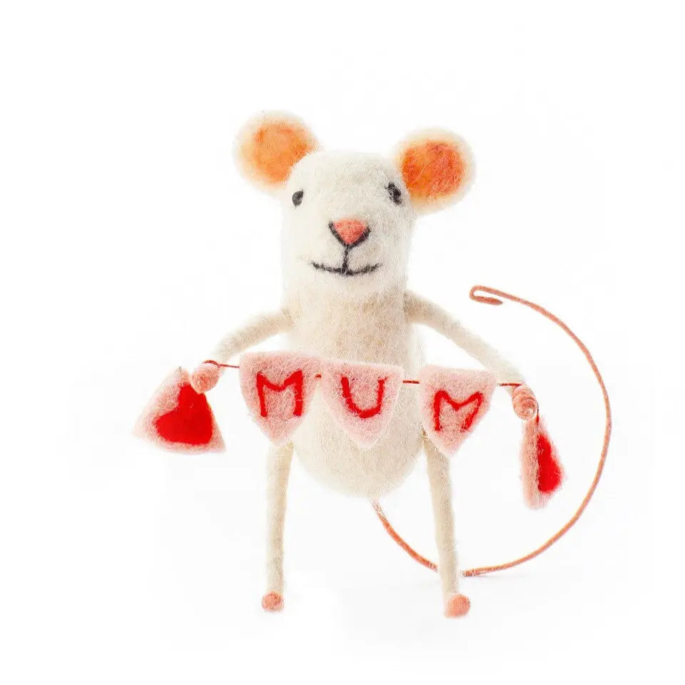 Mum Bunting Mouse Sew Heart Felt
