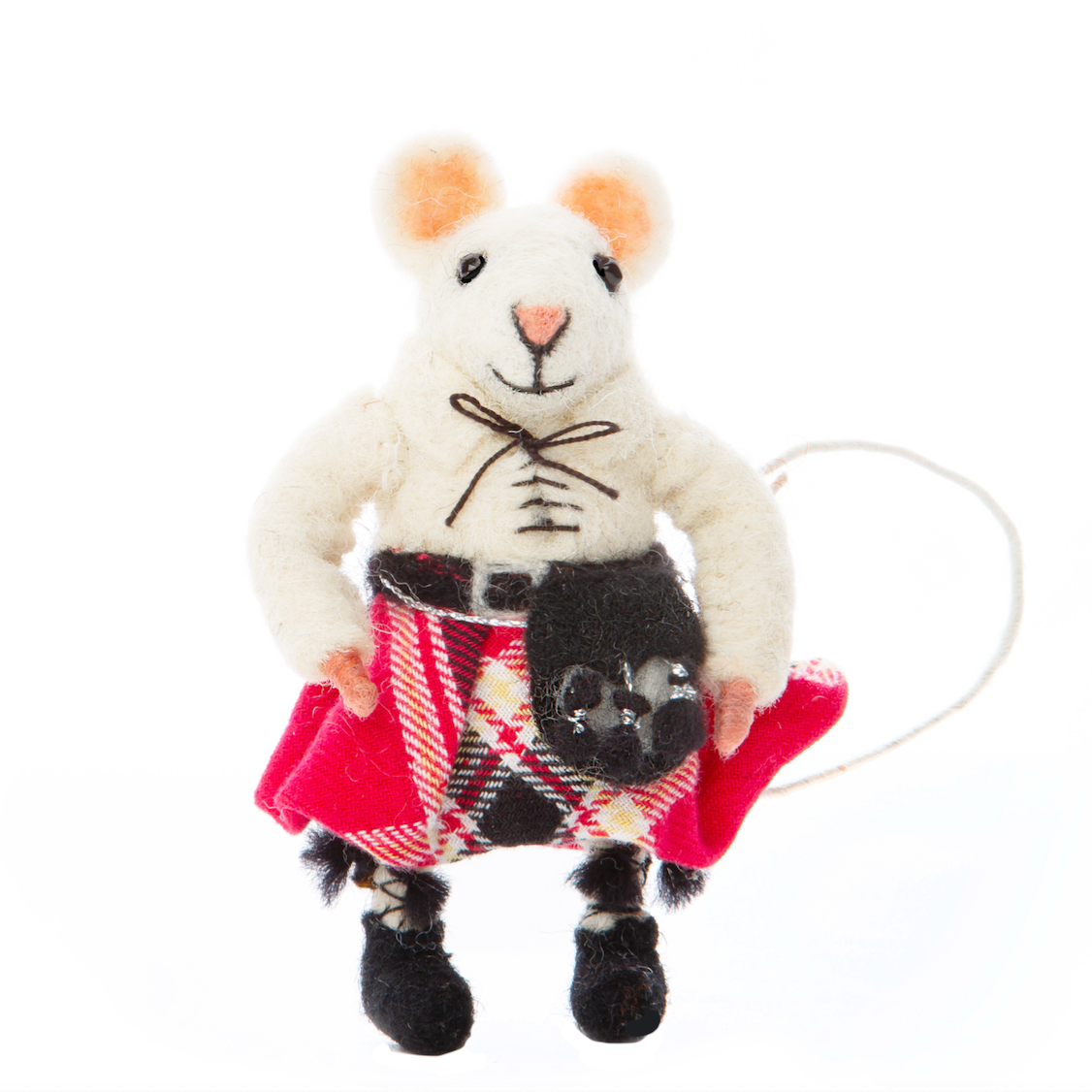 Scottish Mouse in Red Kilt