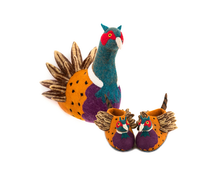 Adult Pheasant slippers and Head Bundle