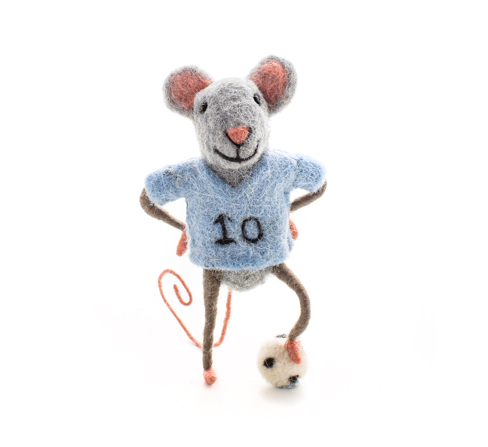 Blue Footballer Mouse