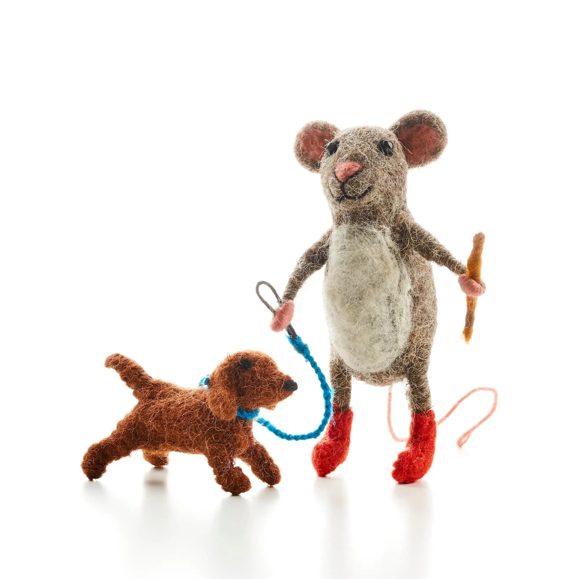 Dog Walker Mouse Sew Heart Felt