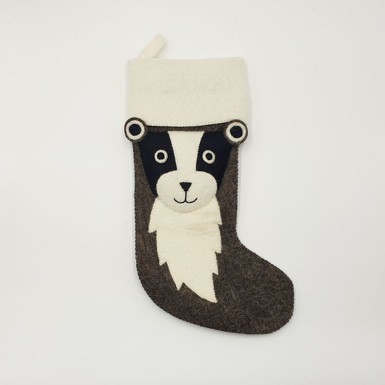 badger christmas stocking