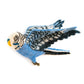 Flying Blue Budgie Trio