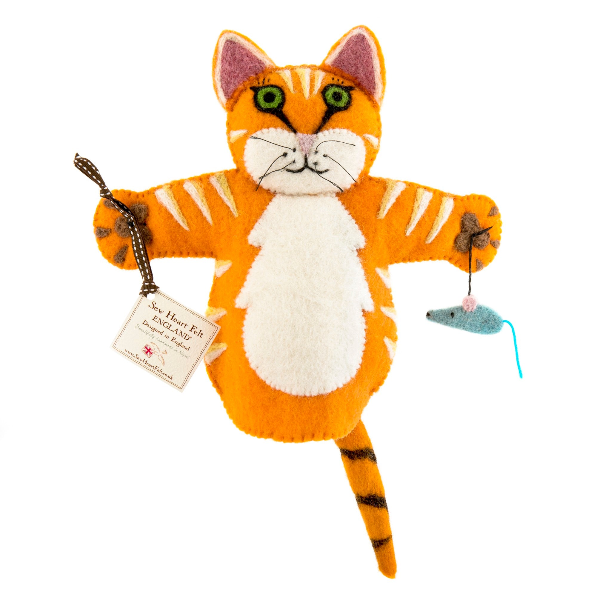 ginger cat puppet